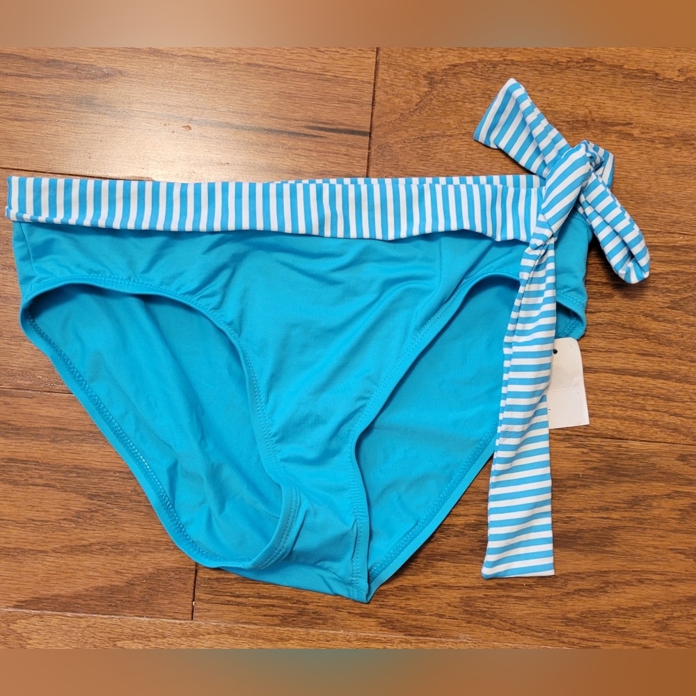 Tommy Bahama Blue Striped Bikini Bottom